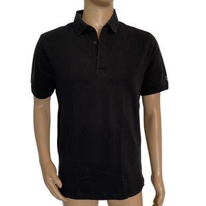Under Armour Mens Polo Shirt - SMALL Black Short Sleeve Polo - Loose Fit